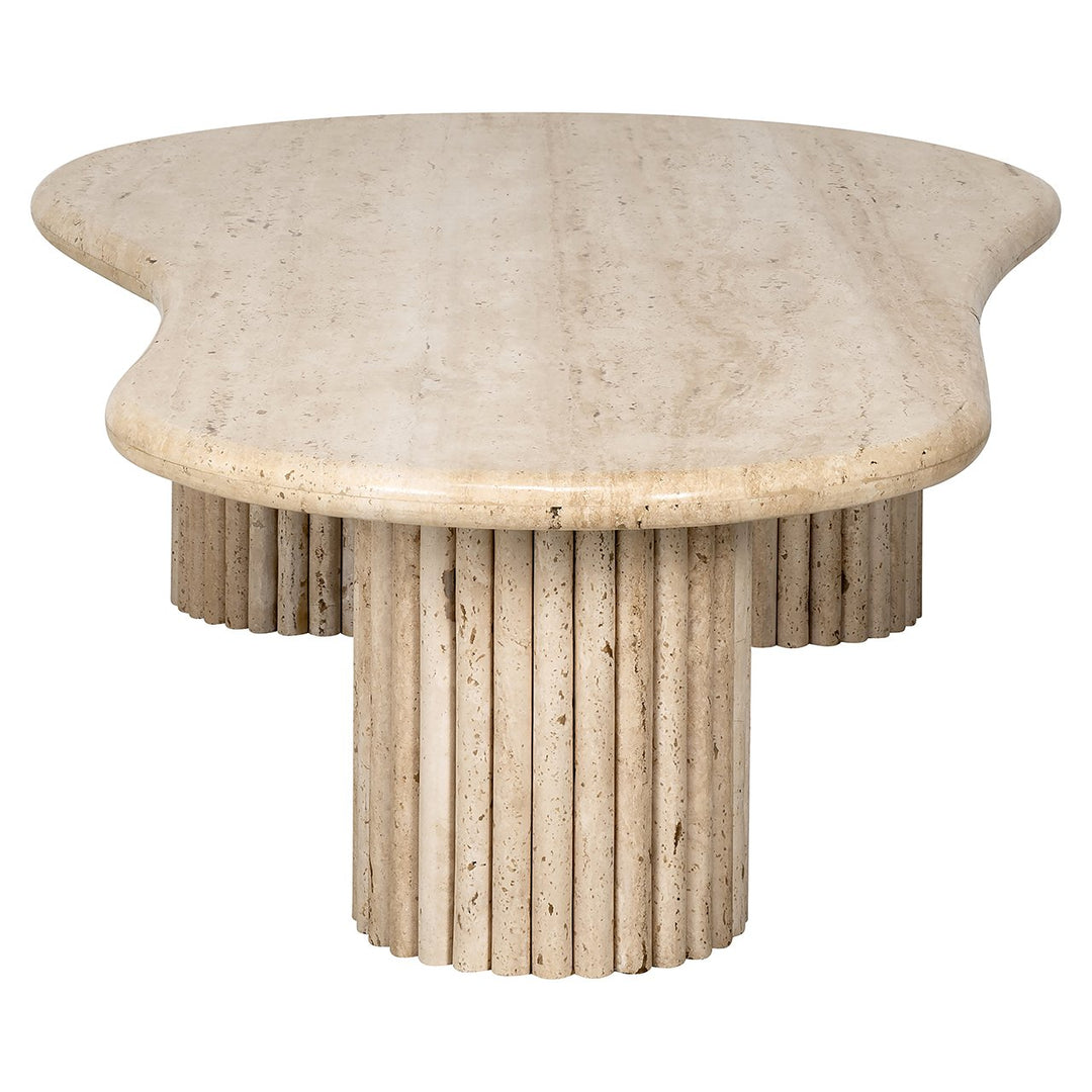 La Cantera Organic Oval Coffee Table - Travertine Richmond 7
