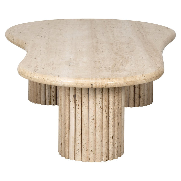La Cantera Organic Oval Coffee Table - Travertine Richmond 7