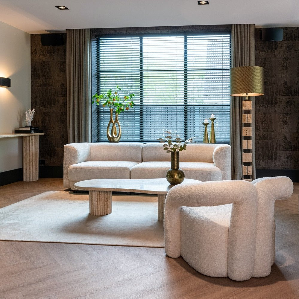 La Cantera Organic Oval Coffee Table - Travertine Richmond 5