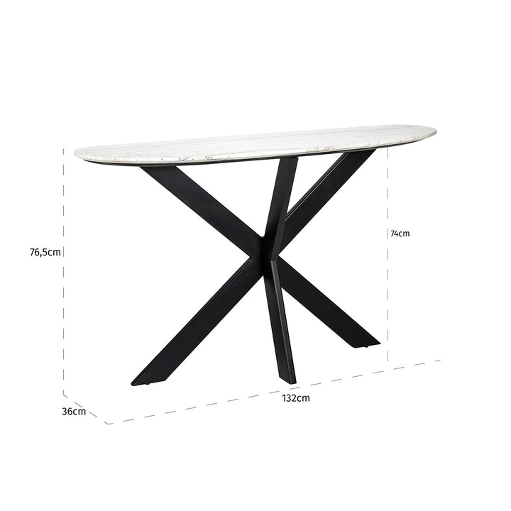 Trocadero Marble Console Table - White Richmond 7
