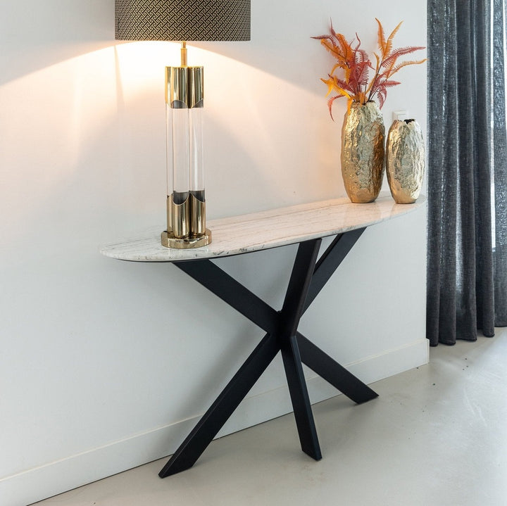 Trocadero Marble Console Table - White Richmond 2
