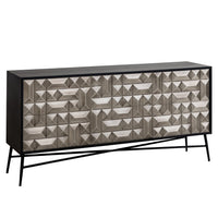 Richmond Interiors Tetro Sideboard in Silver