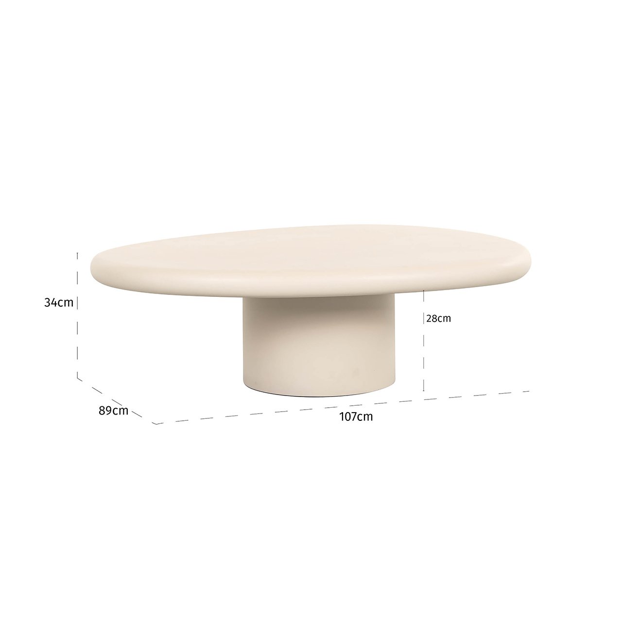 Richmond Interiors Clayton Beige Coffee Table - Small