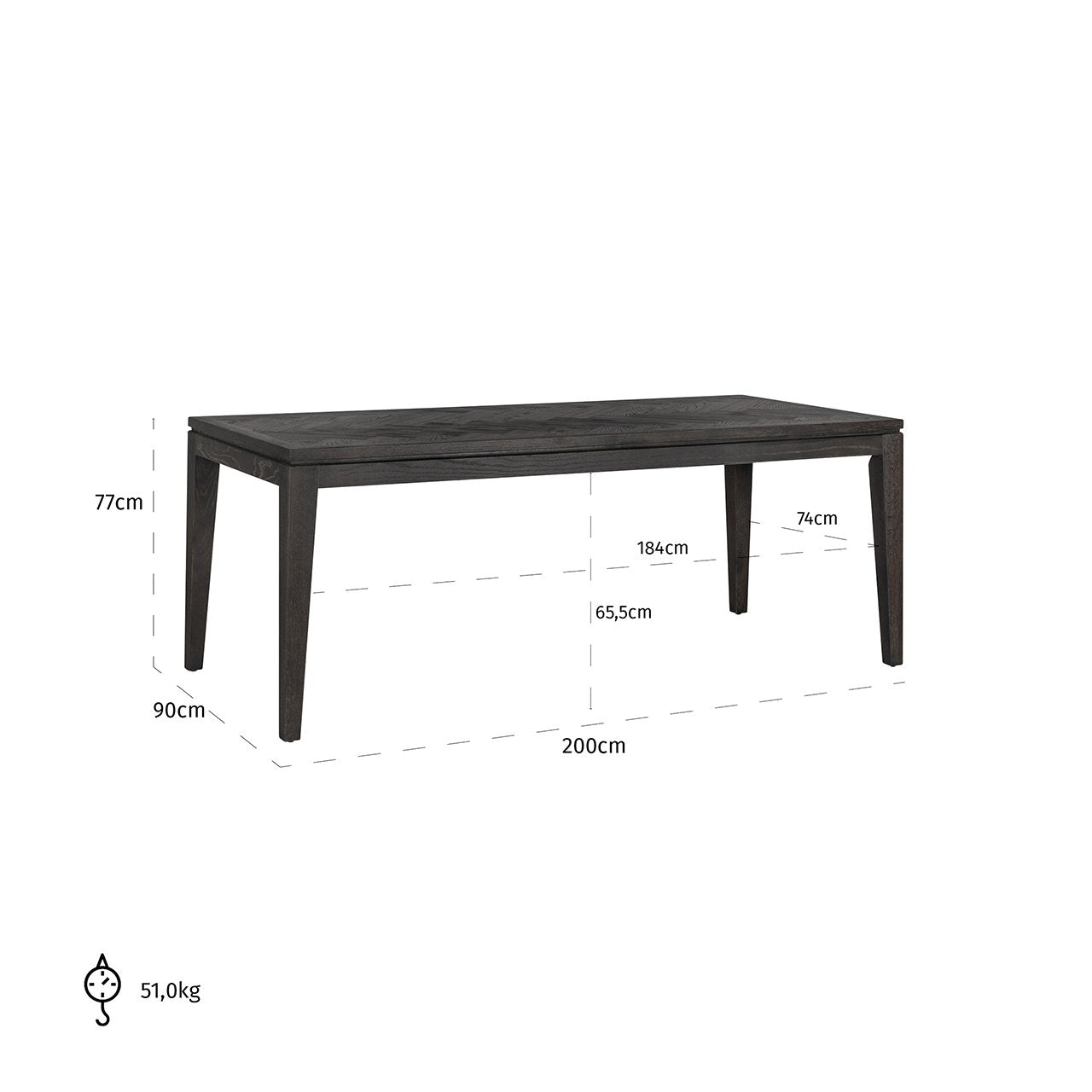 Richmond Interiors Blackbone Dining Table