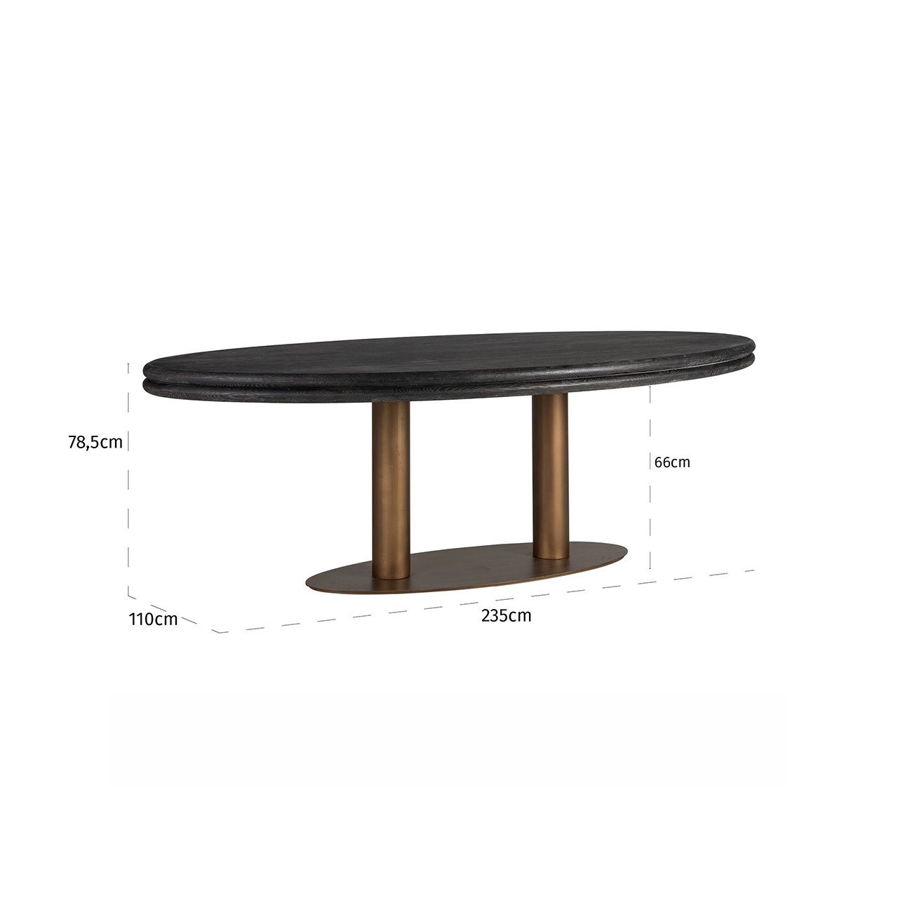 Richmond Macaro Oval Dining Table - 235cm