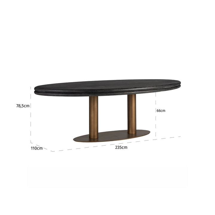 Macaro Oval Dining Table 235cm Richmond 8