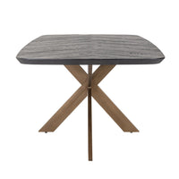 Richmond Hayley Dining Table in Coffee Brown & Brass