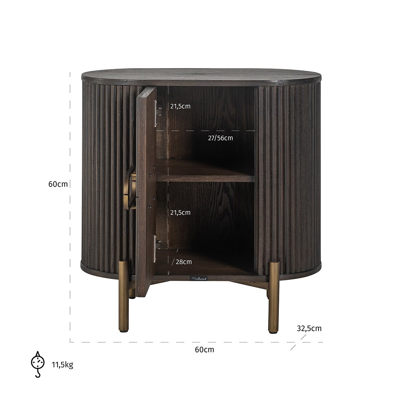 Richmond Luxor 1 Door Bedside Cabinet