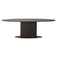 Richmond Luxor Oval Dining Table in Brown - 235cm