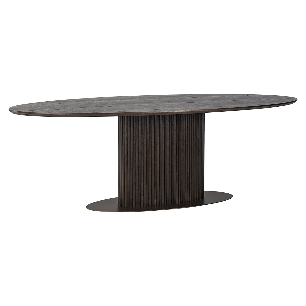 Richmond Luxor Oval Dining Table in Brown - 235cm