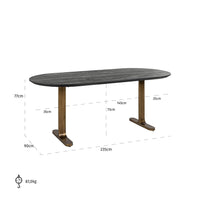 Richmond Interiors Revelin Dining Table - 235cm