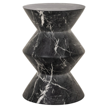 Richmond Interiors Bosco Faux Black Marble Side Table