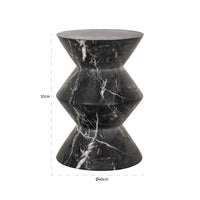 Richmond Interiors Bosco Faux Black Marble Side Table