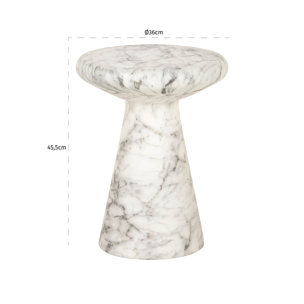 Richmond Interiors Lohan Faux Marble Side Table