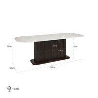 Richmond Interiors Mayfield Dining Table - 230cm