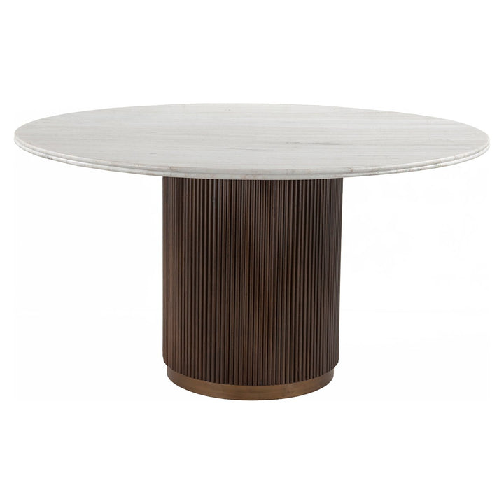 Mayfield Marble Top Round Dining Table 140cm - Brown Richmond 1