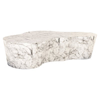 Richmond Interiors Rockyard Faux White Marble Coffee Table