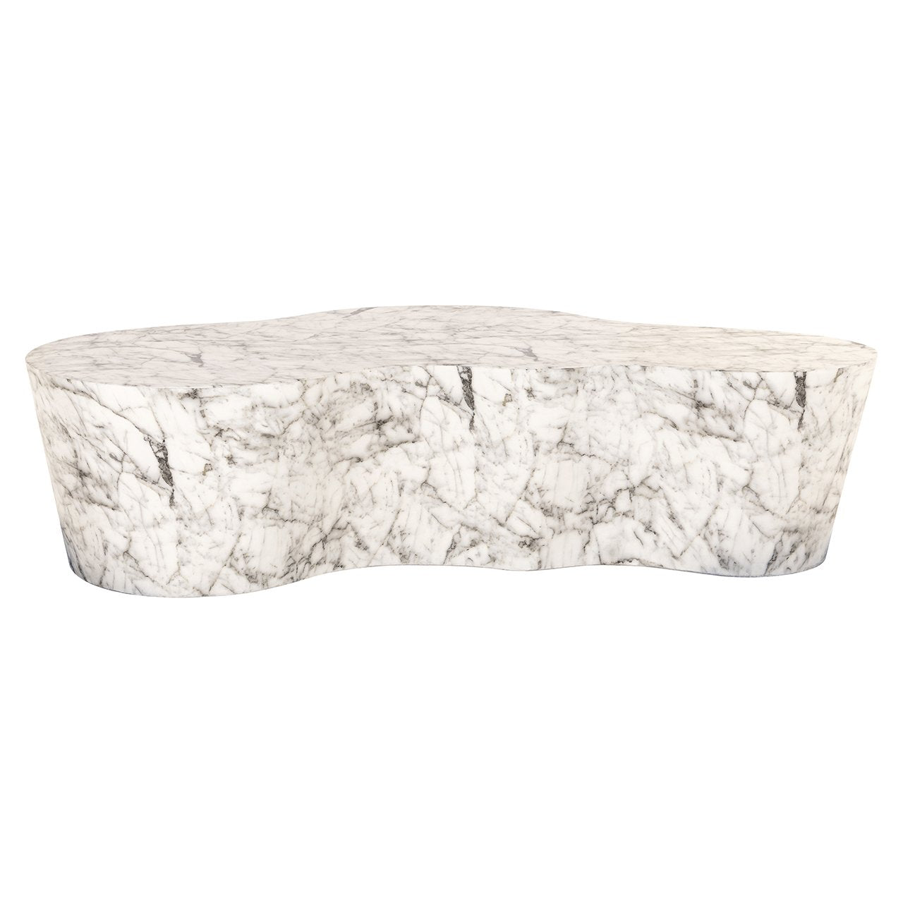 Richmond Interiors Rockyard Faux White Marble Coffee Table