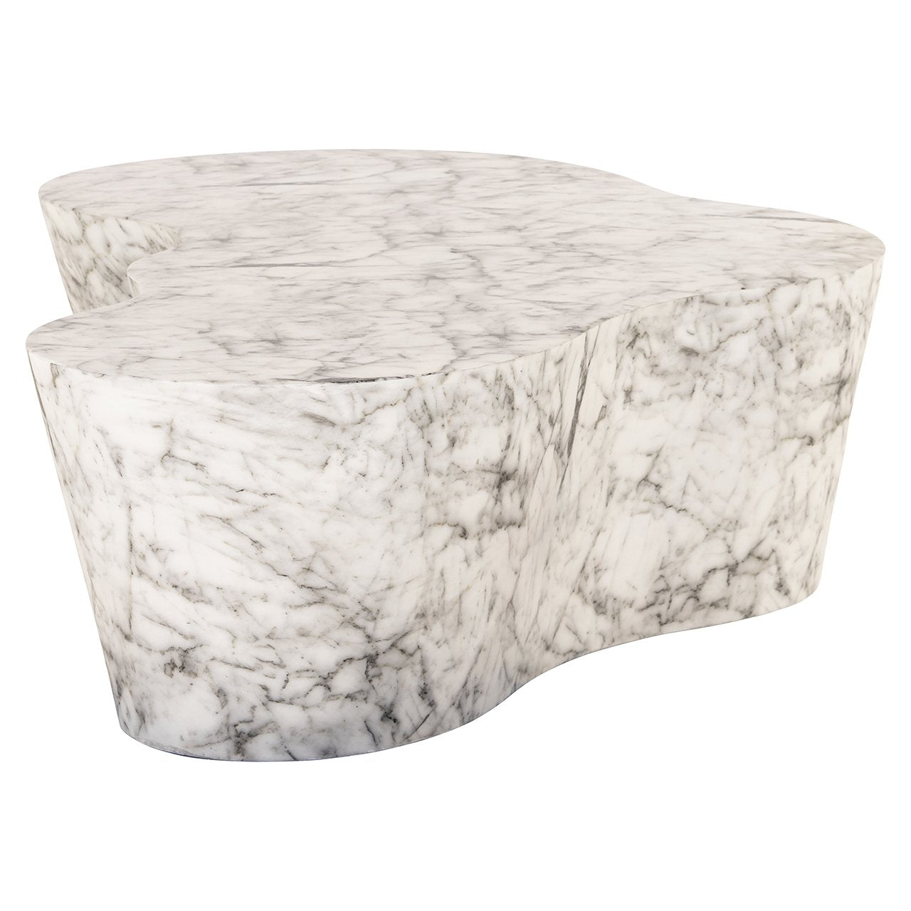 Richmond Interiors Rockyard Faux White Marble Coffee Table