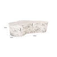 Richmond Interiors Rockyard Faux White Marble Coffee Table