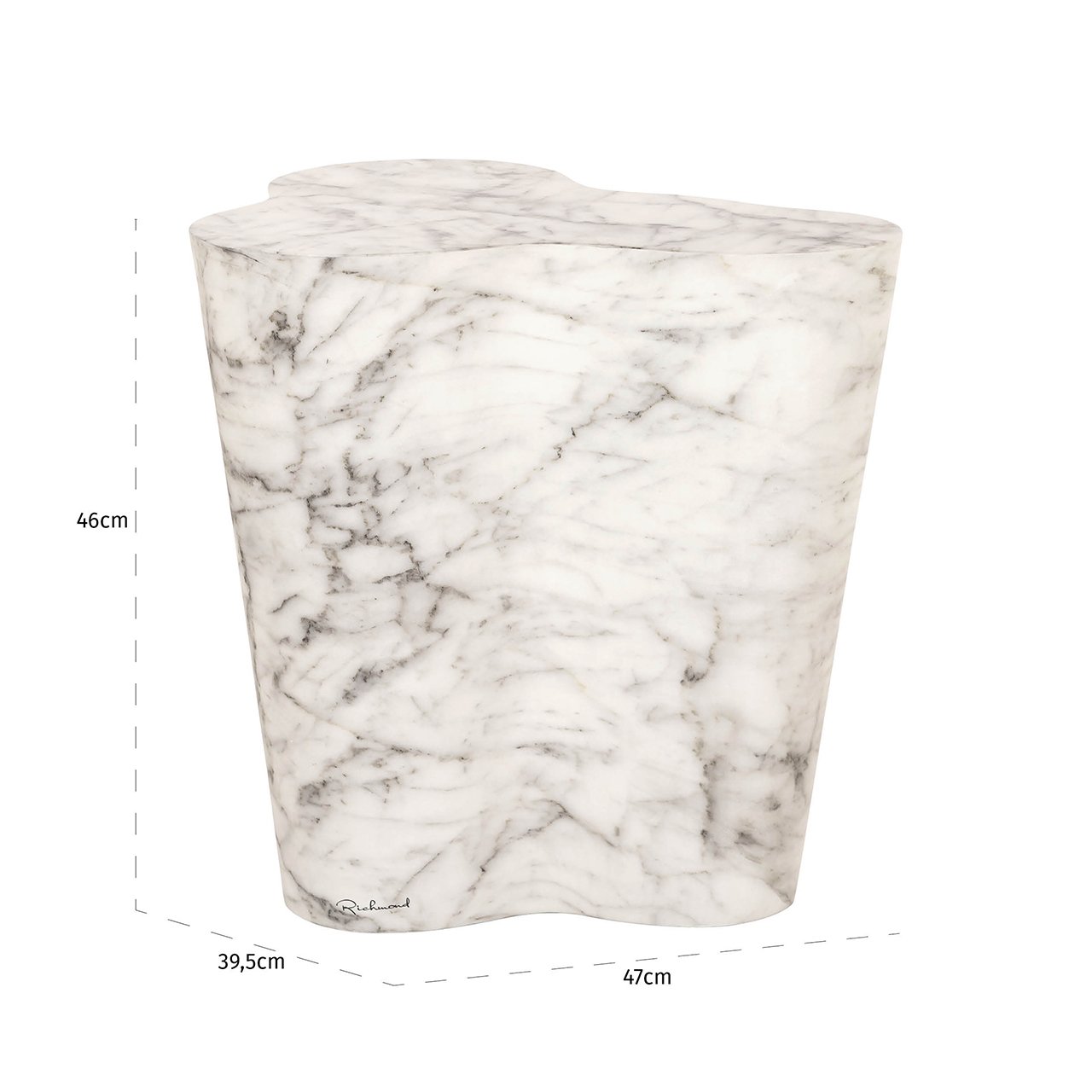 Richmond Interiors Rockyard Faux Marble Side Table