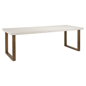 Richmond Interiors Whitebone Brass & Verona Grey Dining Table - 235cm