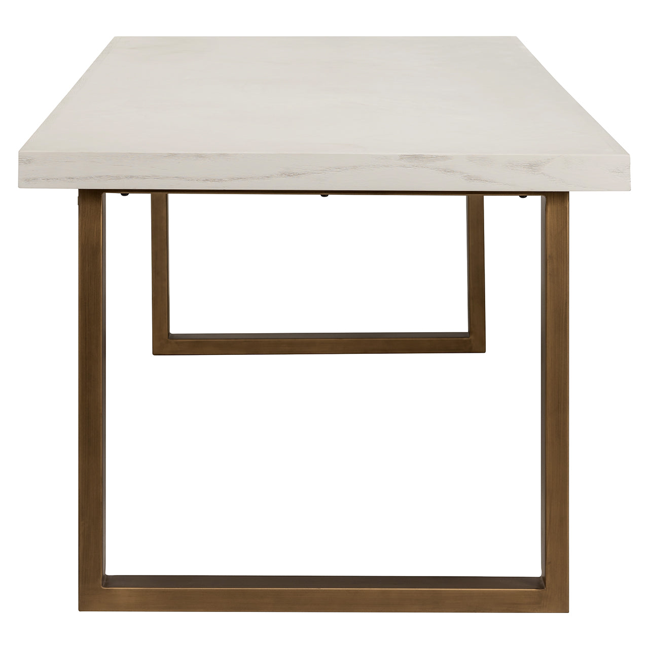 Richmond Interiors Whitebone Brass & Verona Grey Dining Table - 235cm