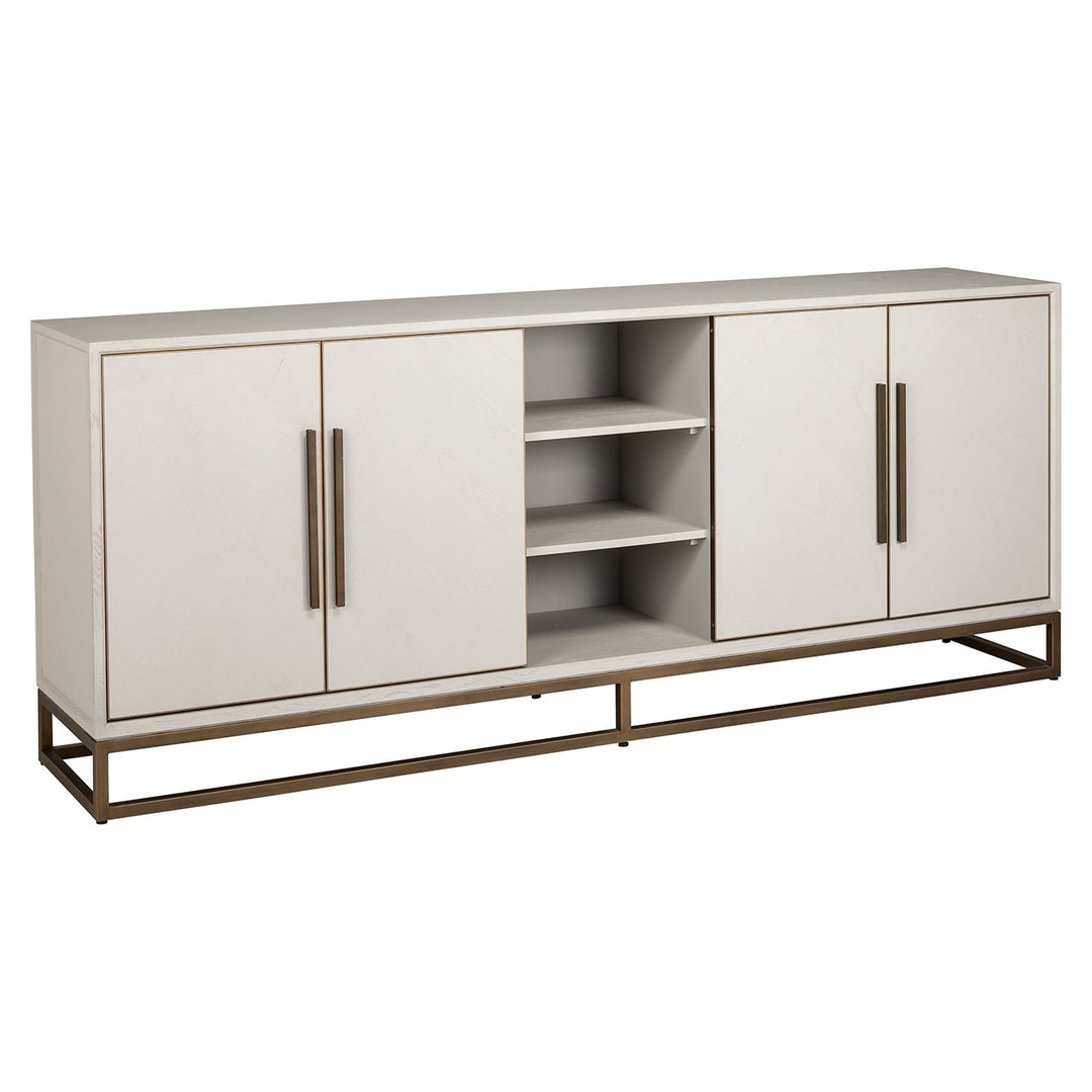 Whitebone 4 Door Sideboard - Brass & Verona Grey Richmond 2
