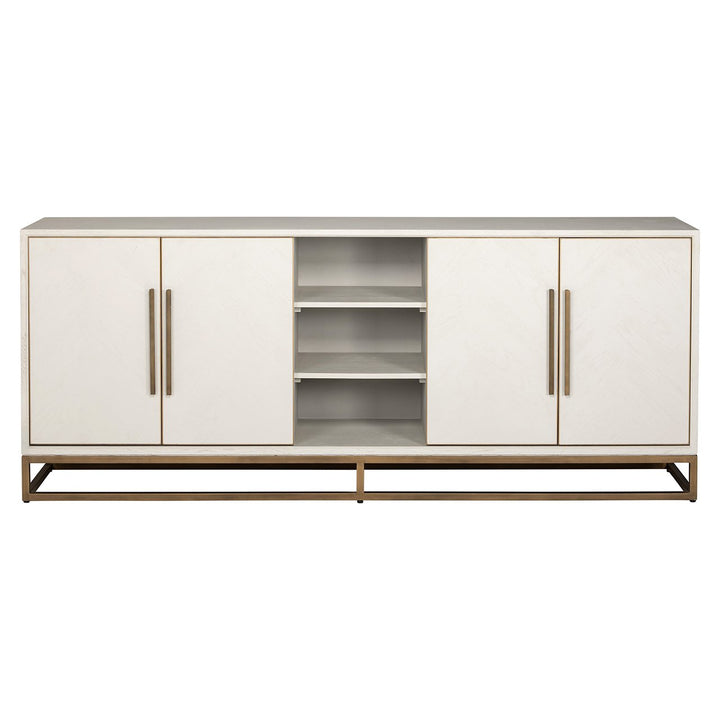 Whitebone 4 Door Sideboard - Brass & Verona Grey Richmond 1