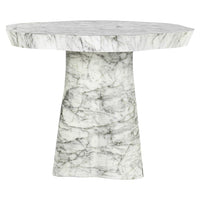 Richmond Interiors Rockyard Faux White Marble Dining Table - 140cm