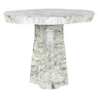 Richmond Interiors Rockyard Faux White Marble Dining Table - 140cm