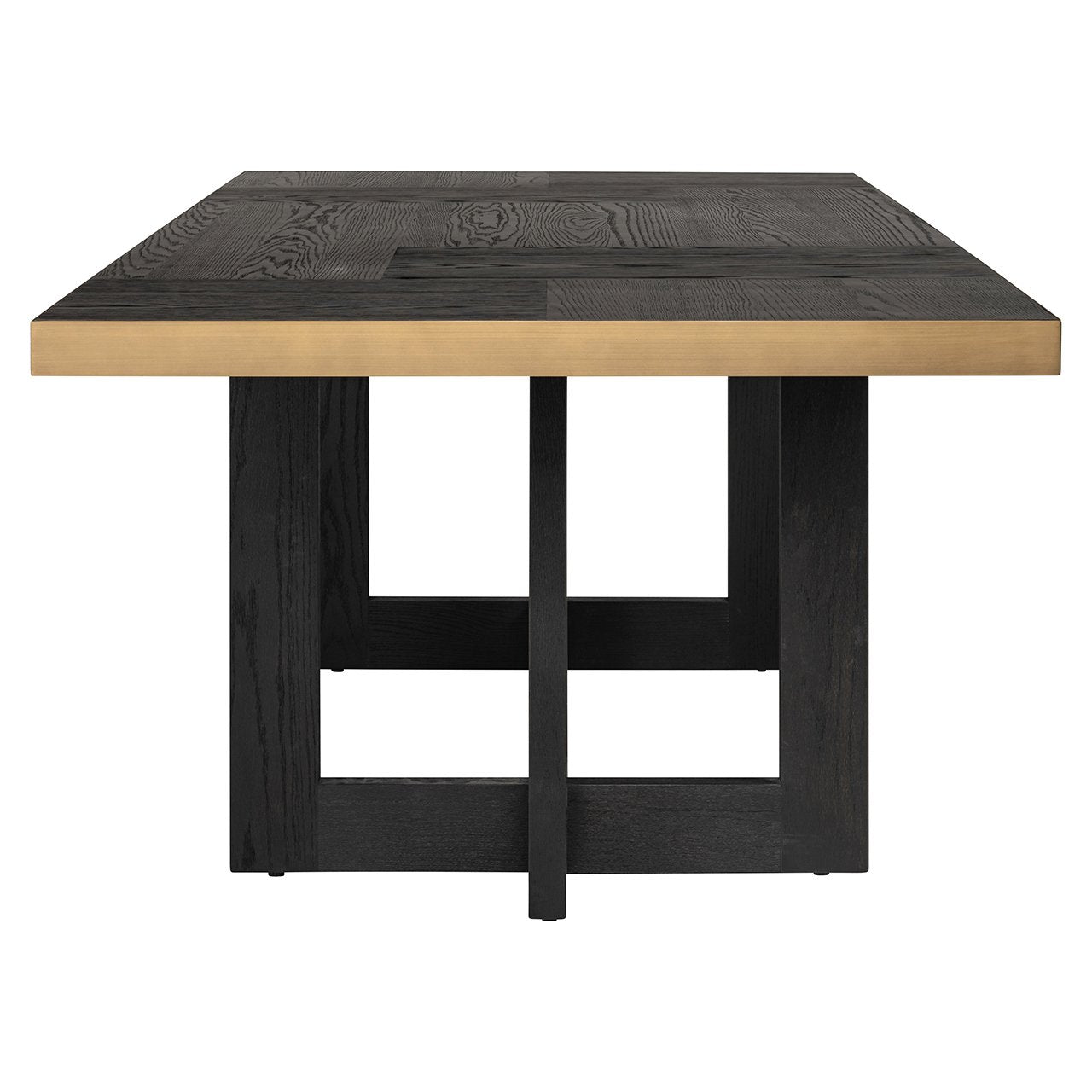 Richmond Cambon Dining Table in Coffee Brown & Black