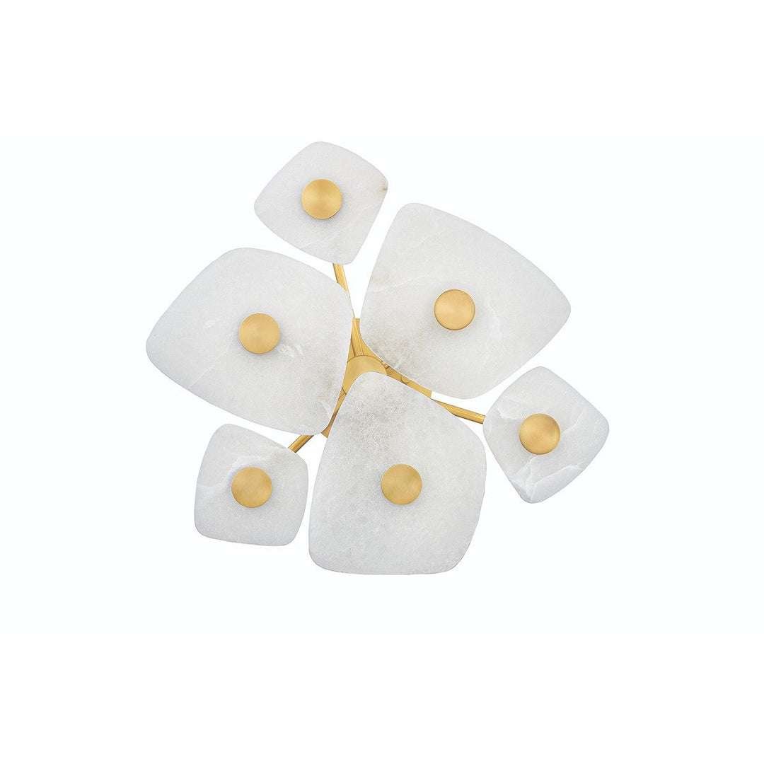 Holmdel 6 Light Semi Flush - Aged Brass Hudson Valley Lighting 3