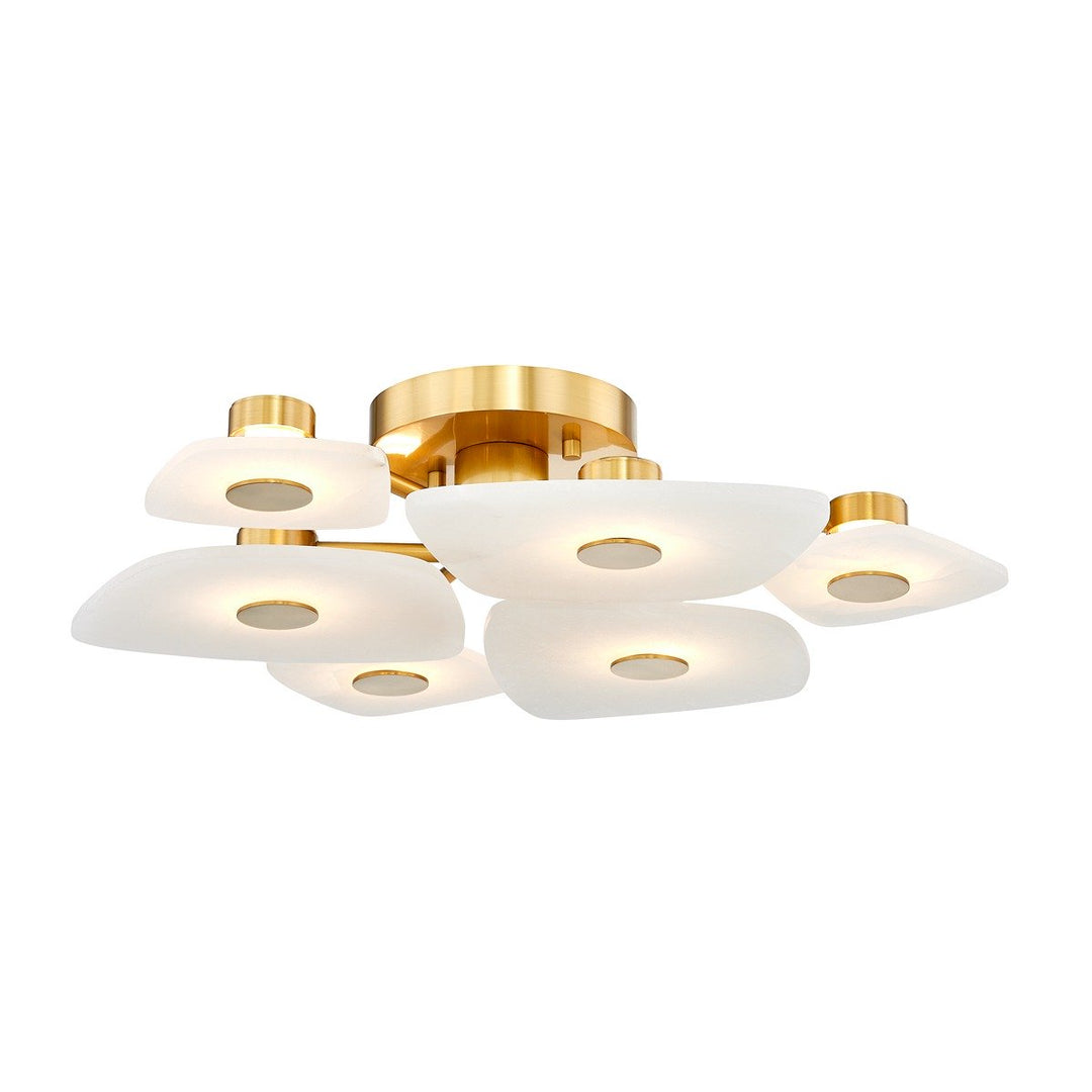 Holmdel 6 Light Semi Flush - Aged Brass Hudson Valley Lighting 9