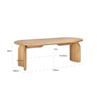 Richmond Interiors Fairmont Natural Dining Table - 235cm