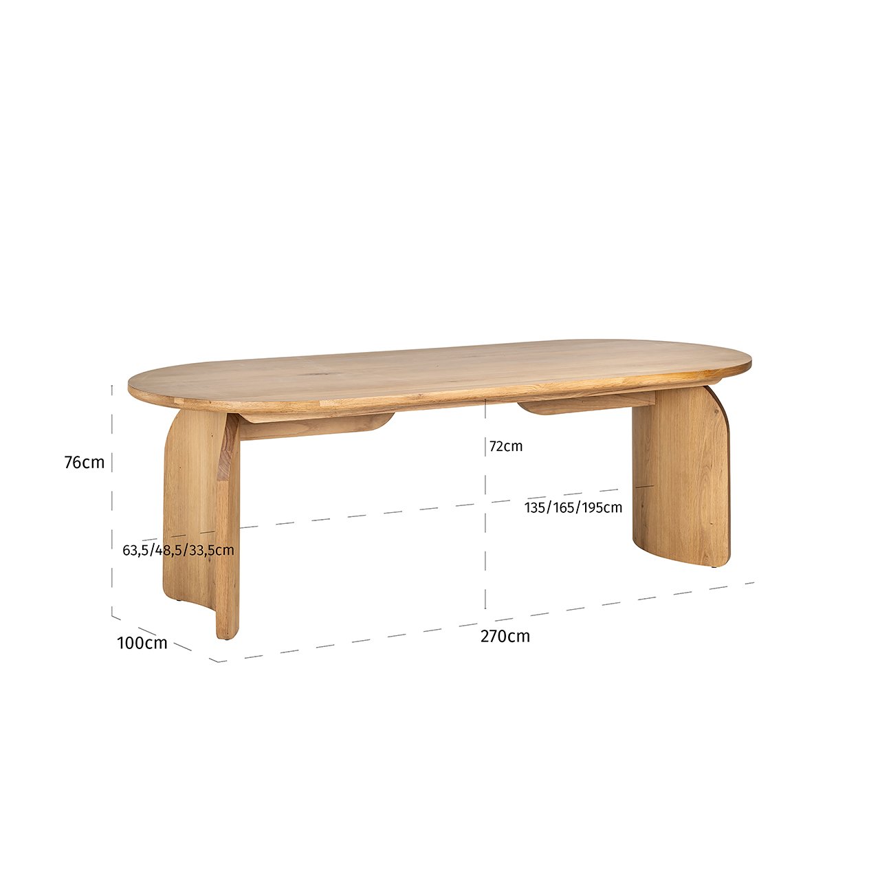 Richmond Interiors Fairmont Natural Dining Table - 270cm