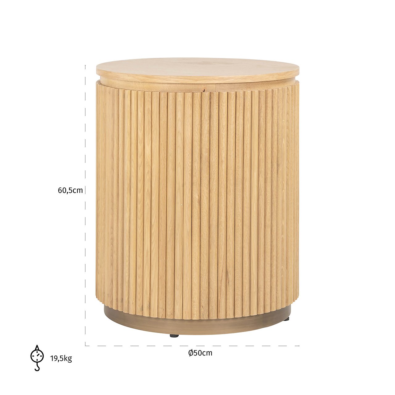 Richmond Interiors Belfort 50cm Round Side Table