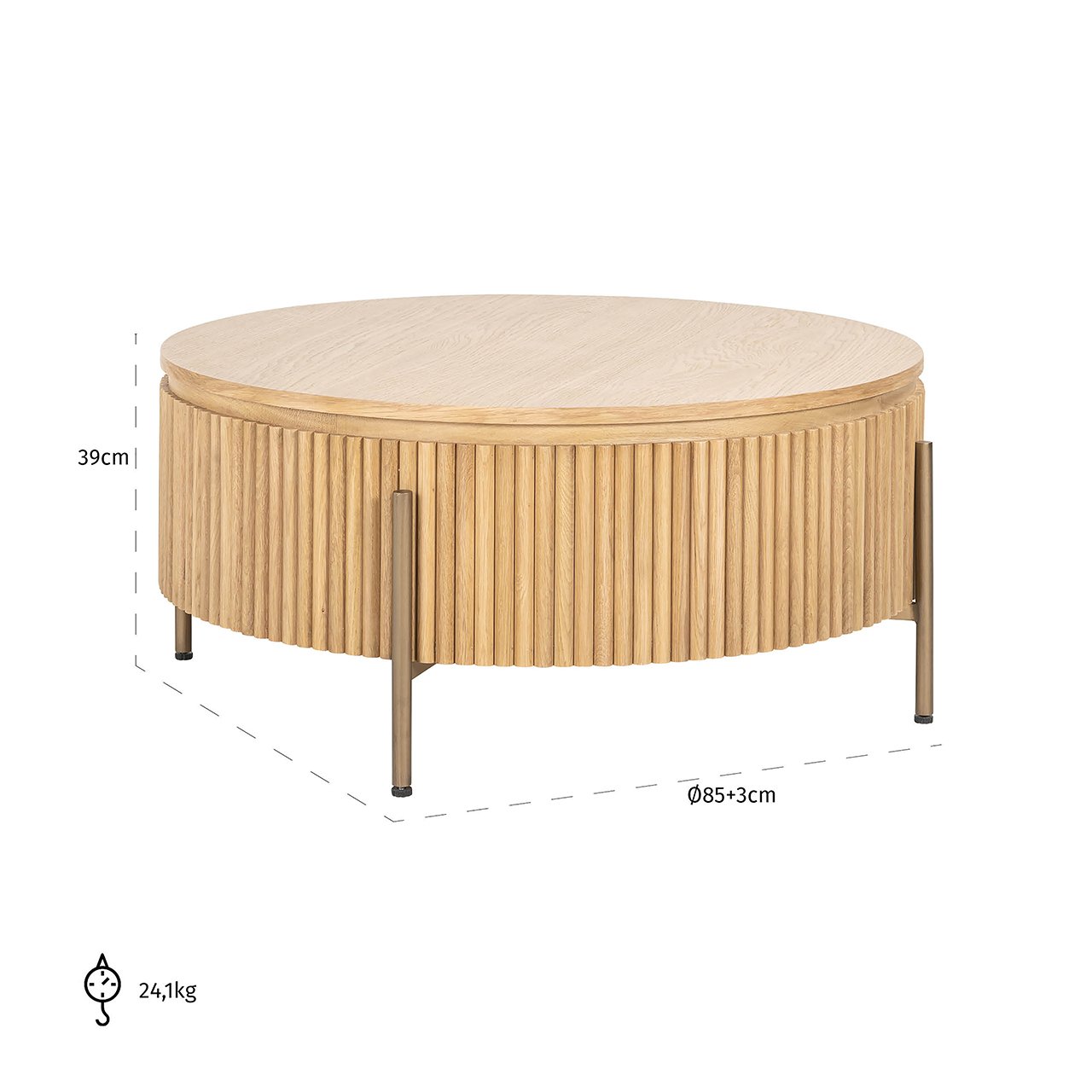 Richmond Interiors Belfort 90cm Round Coffee Table