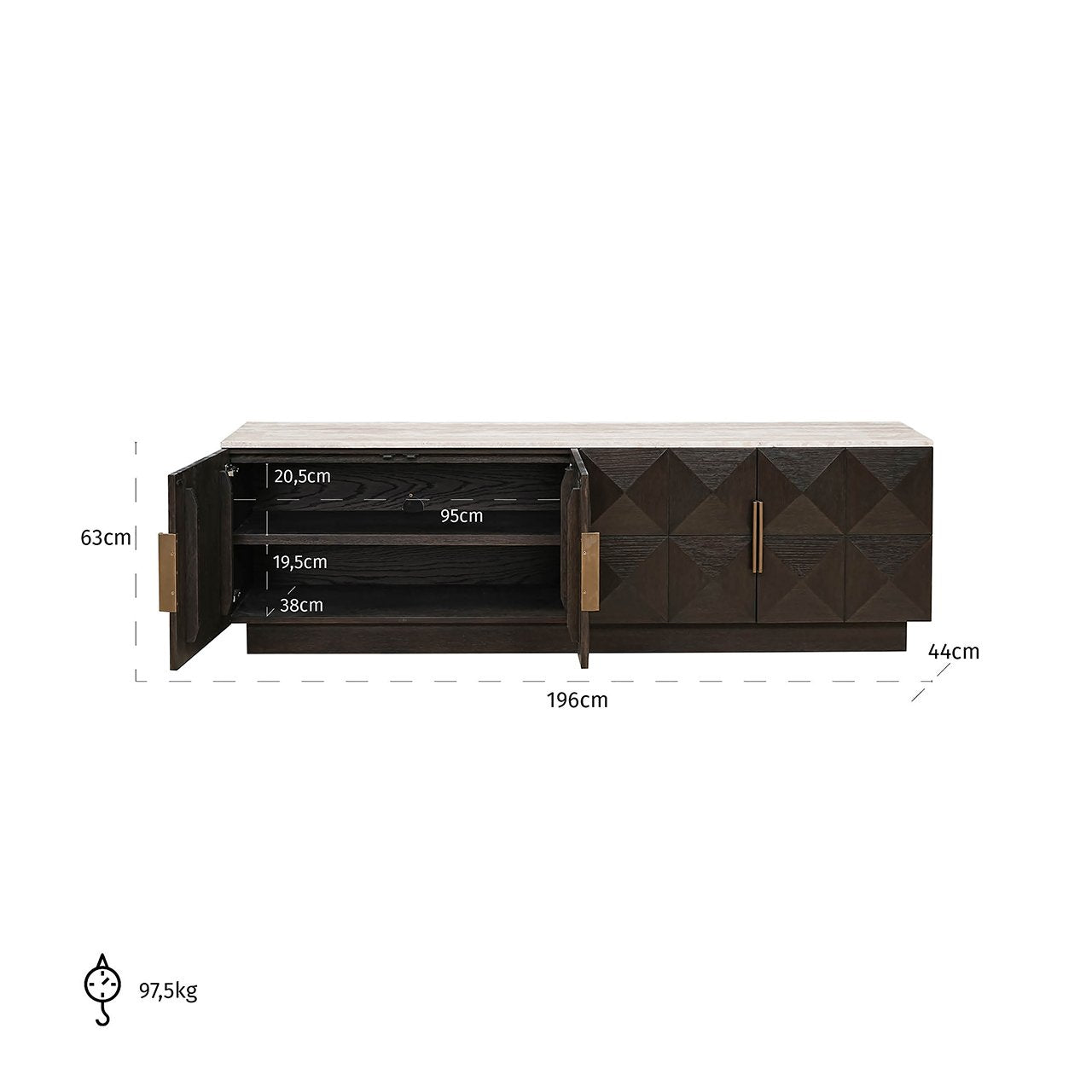 Richmond Interiors Claremont 4 Door Media Unit