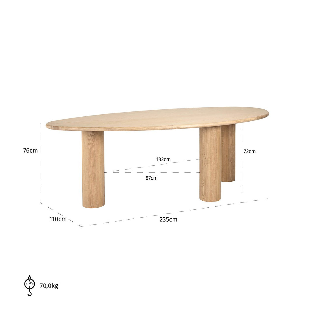 Oakley Oval Dining Table 235cm Richmond 5
