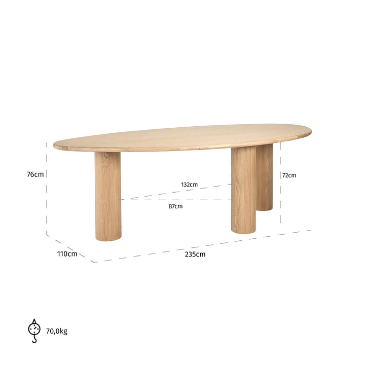 Oakley Oval Dining Table 235cm Richmond 5