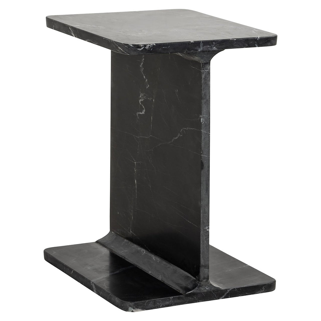 Benson Marble Square Side Table - Black Richmond 2