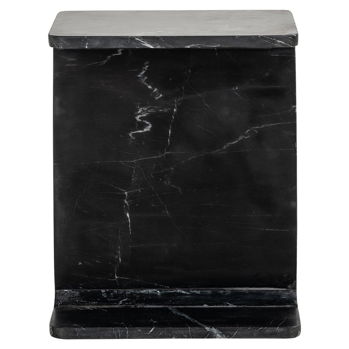 Benson Marble Square Side Table - Black Richmond 3