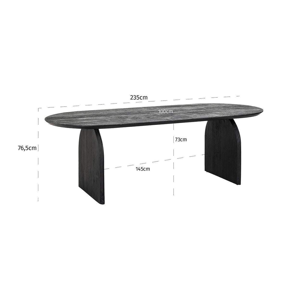 Richmond Interiors Hudson Dining Table in Black