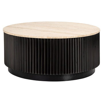 Hampton Round Coffee Table - Travertine Top Richmond 1