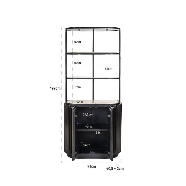 Hampton 2 Door 2 Shelf Cabinet Richmond 5