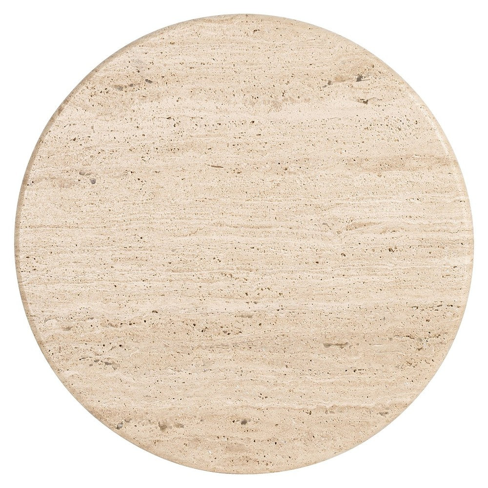 Douglas Round End Table - Travertine Top Richmond 5