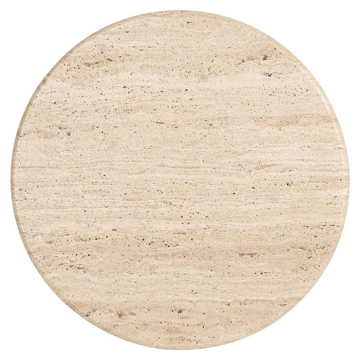 Douglas Round End Table - Travertine Top Richmond 5