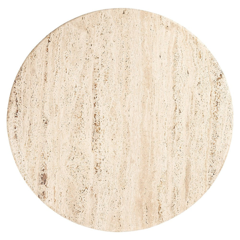 Douglas Round Coffee Table - Travertine Top Richmond 3