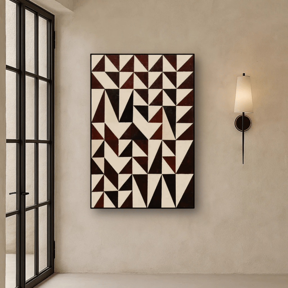 Abstract Triangles Wall Art - Brown LiangAndEimil 2